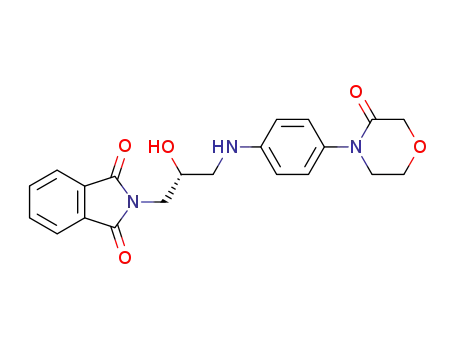 Molecular Structure of 446292-07-5 (1H-ISOINDOLE-1,3(2H)-DIONE, 2-[(2R)-2-HYDROXY-3-[[4-(3-OXO-4-MORPHOLINYL)PHENYL]AMINO]PROPYL]-)