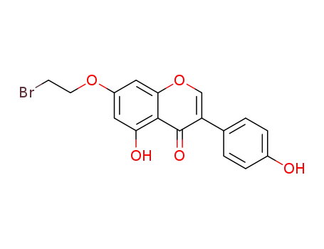 Molecular Structure of 862255-00-3 (4H-1-Benzopyran-4-one,
7-(2-bromoethoxy)-5-hydroxy-3-(4-hydroxyphenyl)-)
