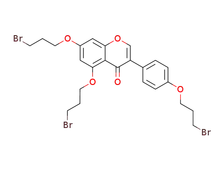 Molecular Structure of 862255-04-7 (4H-1-Benzopyran-4-one,
5,7-bis(3-bromopropoxy)-3-[4-(3-bromopropoxy)phenyl]-)