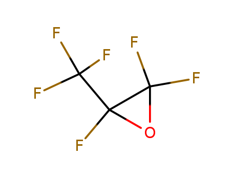 428-59-1,Hexafluoropropylene oxide,Oxirane,trifluoro(trifluoromethyl)- (9CI);Propane, 1,2-epoxy-1,1,2,3,3,3-hexafluoro-(7CI,8CI);(Trifluoromethyl)trifluorooxirane;1,2-Epoxyhexafluoropropane;2,2,3-Trifluoro-3-(trifluoromethyl)oxirane;Hexafluoro-1,2-epoxypropane;Hexafluoroepoxypropane;Hexafluoropropene epoxide;Hexafluoropropene oxide;Hexafluoropropene-1,2-oxide;Hexafluoropropylene epoxide;Hexafluoropropyleneoxide;Perfluoro(methyloxirane);Perfluoropropene oxide;Perfluoropropene-1,2-oxide;Perfluoropropylene oxide;Propylene oxidehexafluoride;Trifluoro(trifluoromethyl)oxirane;