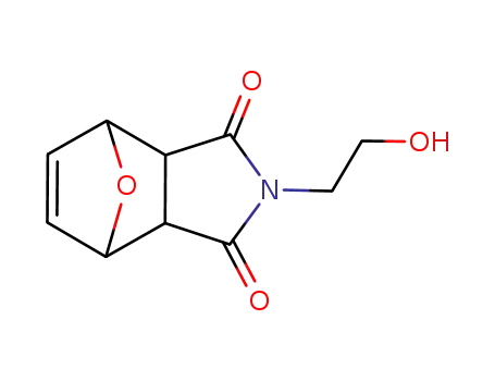 Molecular Structure of 32620-90-9 (3A,4,7,7A-TETRAHYDRO-2-(2'-HYDROXYETHYL)-4,7-EPOXY-1H-ISOINDOLE-1,3(2H)-DIONE)
