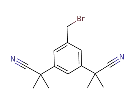 Molecular Structure of 120511-84-4 (3,5-Bis(2-cyanoprop-2-yl)benzyl bromide)