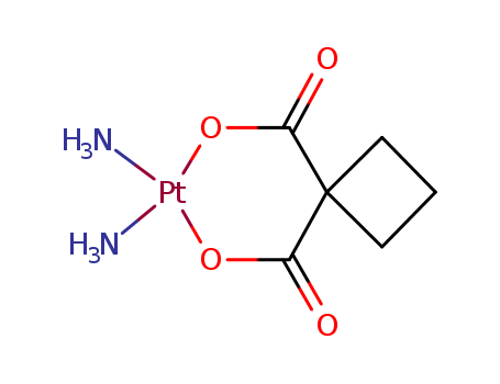 41575-94-4,Carboplatin,Platinum, diammine[1, 1-cyclobutanedicarboxylato (2-)-O,O]-, (SP-4-2)-;Paraplatin (TN);Platinum(II), (1, 1-cyclobutanedicarboxylato)diammine-, cis-;(SP-4-2)-diammine[cyclobutane-1,1-dicarboxylato(2-)-kappa(2)O,O]platinum;Cis-Diammine(1,1-cyclobutanedicarboxylato)platinum(II);Platinum, diamine(1, 1-cyclobutanedicarboxylato(2-)-O,O)-, (SP-4-2)-;Cis-(1,1-Cyclobutanedicarboxylato)diammineplatinum(II);azanide; cyclobutane-1,1-dicarboxylic acid; platinum;Paraplatin;cis- (1,1-Cyclobutanedicarboxylato)diammineplatinum(II);Platinum,diammine[1,1-cyclobutanedi(carboxylato- kO)(2-)]-,(SP-4-2)-;Carboplatin (USAN);cis-Diammine (1,1-cyclobutanedicarboxylato)platinum(II);Carboplatin (JAN/USP);1, 1-Cyclobutanedicarboxylate diammine platinum (II);diammine[cyclobutane-1,1-dicarboxylato(2-)-O,O']platinum;