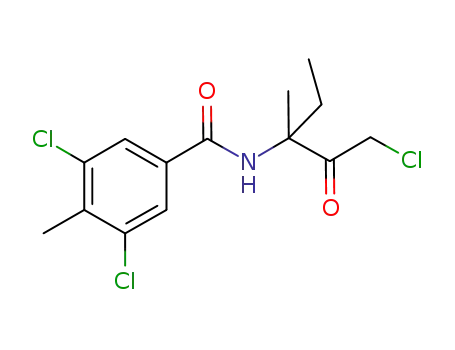 Benzamide,3,5-dichloro-N-(3-chloro-1-ethyl-1-methyl-2-oxopropyl)-4-methyl-                                                                                                                              