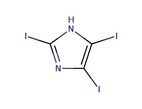 Molecular Structure of 1746-25-4 (2,4,5-Triiodoimidazole)