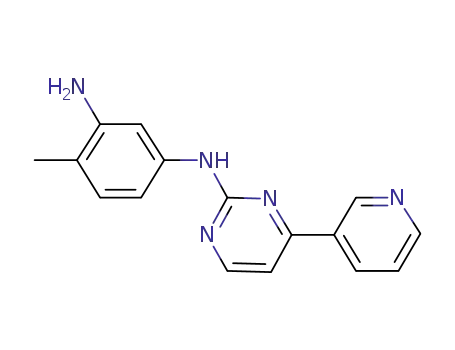 Molecular Structure of 571187-03-6 (6-METHYL-N'-(4-(PYRIDIN-3-YL)PYRIMIDIN-2-YL)BENZENE-1,3-DIAMINE)