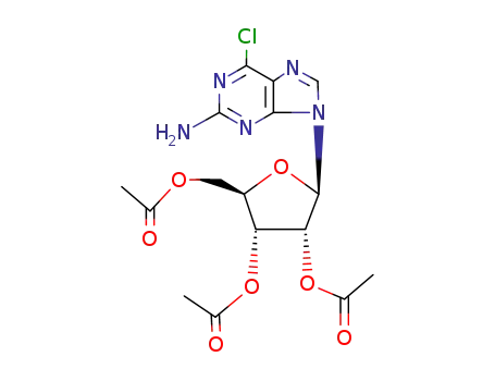 ACETIC ACID (2R,3R,4R,5R)-3,4-DIACETOXY-5-(2-AMINO-6-CHLORO-PURIN-9-YL)-TETRAHYDRO-FURAN-2-YLMETHYL ESTER