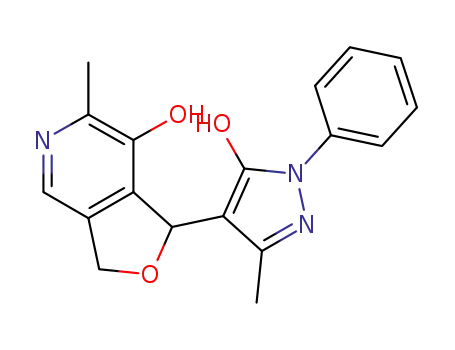 1-(5-hydroxy-3-methyl-1-phenyl-1H-pyrazol-4-yl)-6-methyl-1,3-dihydro-furo[3,4-c]pyridin-7-ol