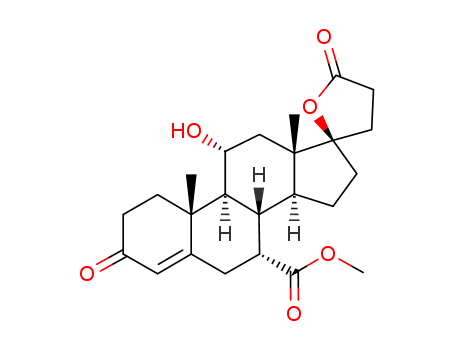 Pregn-4-ene-7,21-dicarboxylicacid, 11,17-dihydroxy-3-oxo-, g-lactone, methyl ester, (7a,11a,17a)-