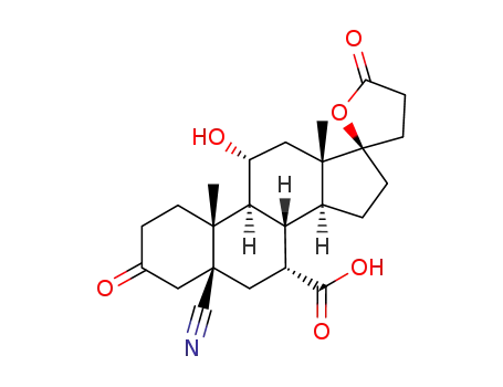 5β-cyano-11α,17-dihydroxy-3-oxo-17α-pregnane-7α,21-dicarboxylic acid, γ-lactone