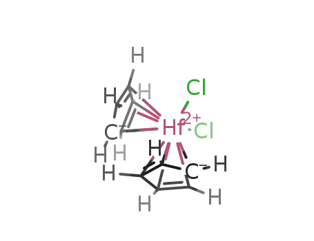 Molecular Structure of 12116-66-4 (BIS(CYCLOPENTADIENYL)HAFNIUM DICHLORIDE)