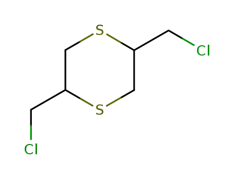 Molecular Structure of 61704-46-9 (1,4-Dithiane, 2,5-bis(chloromethyl)-)