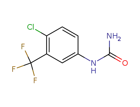 Molecular Structure of 343247-69-8 (1-(4-Chloro-3-(trifluoromethyl)phenyl)urea)