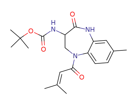2-oxo-3-tert-butoxycarbonylamino-5-(3-methyl-2-butenoyl)-8-methyl-1,3,4,5-tetrahydro-2H-1,5-benzodiazepine