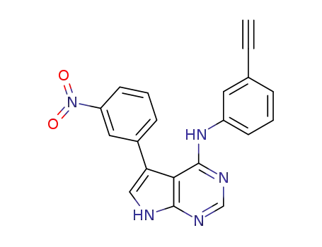(3-Ethynyl-phenyl)-[5-(3-nitro-phenyl)-7H-pyrrolo[2,3-d]pyrimidin4-yl]-amine