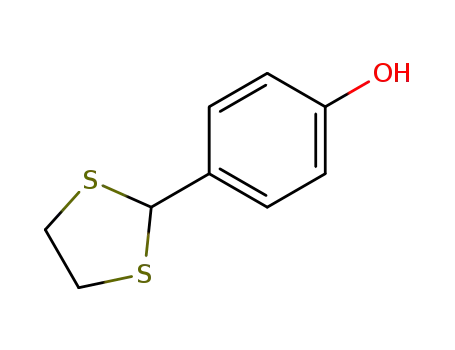 Molecular Structure of 22068-49-1 (4-(1,3-DITHIOLAN-2-YL)PHENOL)