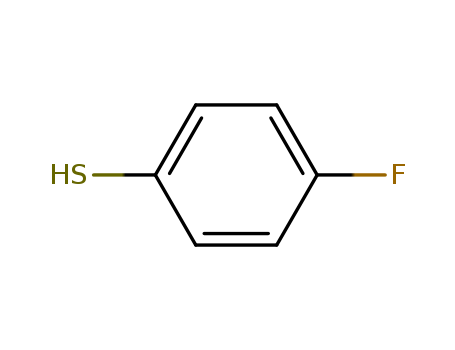 371-42-6,4-Fluorothiophenol,Benzenethiol,p-fluoro- (7CI,8CI);(4-Fluorophenyl)thiol;4-Fluorobenzenethiol;4-Fluorophenyl mercaptan;NSC 77081;p-Fluorobenzenethiol;p-Fluorothiophenol;