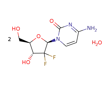 β-2'-deoxy-2',2'-difluorocytidine hemihydrate
