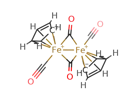 Molecular Structure of 38117-54-3 (CYCLOPENTADIENYLIRON DICARBONYL DIMER)