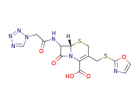 3-((2-OXAZOLYLTHIO)METHYL)-7-(2-(1H-TETRAZOL-1-YL)ACETAMIDO)-3CEPHEM-4-CARBOXYLIC ACID