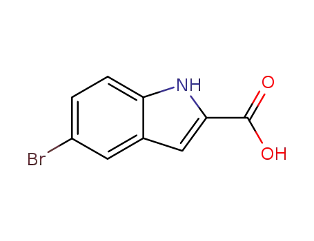 Molecular Structure of 7254-19-5 (5-Bromoindole-2-carboxylic acid)