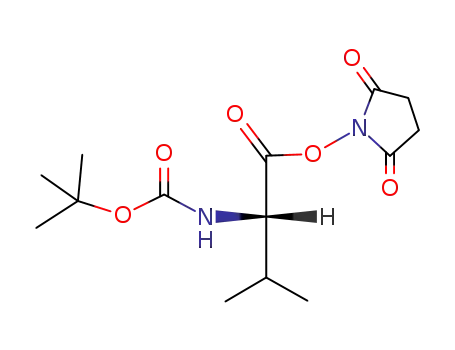 Molecular Structure of 3392-12-9 (tert-Butoxycarbonyl-L-valine N-hydroxysuccinimide ester)