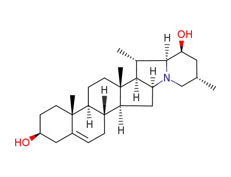 Molecular Structure of 24884-17-1 (Solanid-5-ene-3β,23β-diol)