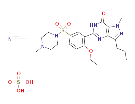 1-[[3-(4,7-dihydro-1-methyl-7-oxo-3-propyl-1H-pyrazolo[4,3-d]pyrimidin-5-yl)-4-ethoxyphenyl]sulphonyl]-4-methylpiperazine hydrogensulphate acetonitrile solvate