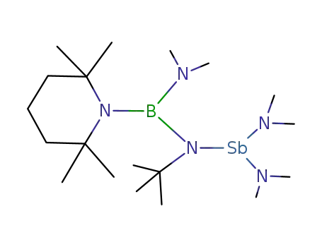 {t-butyl(dimethylamino(2,2,6,6-tetramethylpiperidino)boryl)amino}bis(dimethylamino)stibane