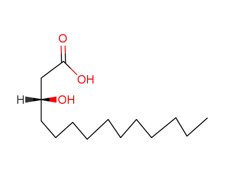 Molecular Structure of 28715-21-1 (3-HYDROXYTETRADECANOIC ACID)