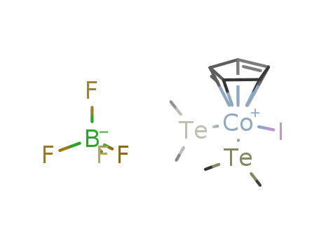 η5-cyclopentadienylbis(dimethyltelluride)iodocobalt(III) tetrafluoroborate