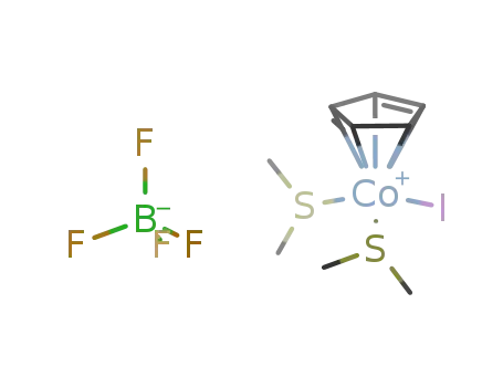 η5-cyclopentadienyliodobis(dimethyl sulfide)cobalt(III) tetrafluoroborate