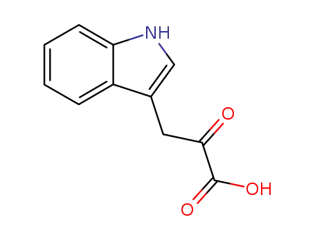 Molecular Structure of 392-12-1 (3-(3-Indolyl)-2-oxopropanoic acid)