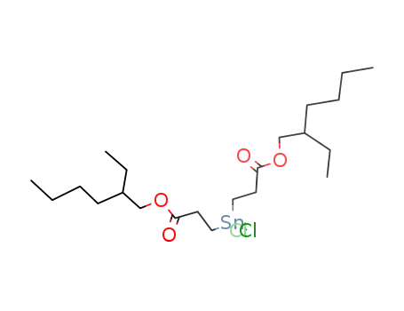 Molecular Structure of 88261-94-3 (Propanoic acid, 3,3'-(dichlorostannylene)bis-, bis(2-ethylhexyl) ester)