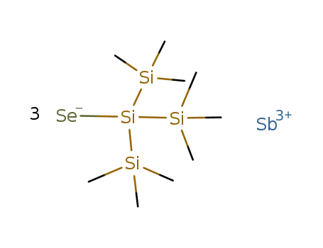 Sb(3+)*3SeSi(Si(CH3)3)3(1-)=Sb[SeSi(Si(CH3)3)3]3