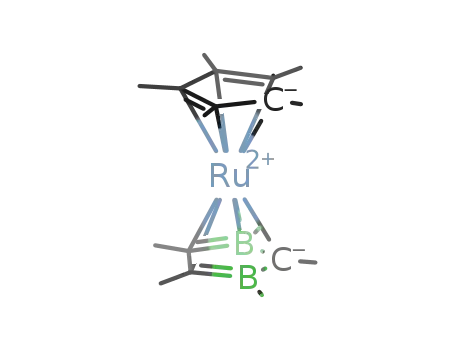 (η(5)-pentamethyl-2,3-dihydro-1,3-diborolyl)(η(5)-pentamethylcyclopentadienyl)ruthenium