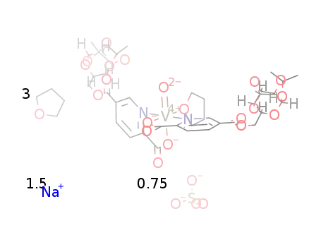 [bis(5-((1,2:3,4-di-O-isopropylidene-α-D-galactosyl)oxycarbonyl)-2-pyridinecarboxylate)(tetrahydrofuran)oxovanadium(IV)]-tetrahydrofuran-sodium sulfate (1/3/0.75)