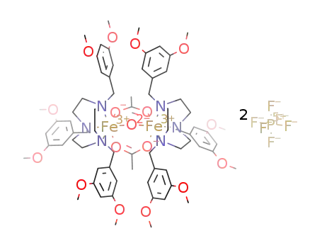 [Fe(III)2(μ-O)(μ-OAc)2(1,4,7-((MeO)2C6H3CH2)3-1,4,7-triazacyclononane)2](PF6)2