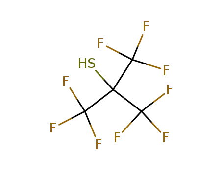 Molecular Structure of 32308-82-0 (2-Propanethiol, 1,1,1,3,3,3-hexafluoro-2-(trifluoromethyl)-)