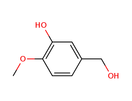 Molecular Structure of 4383-06-6 (3-Hydroxy-4-methoxybenzyl alcohol)
