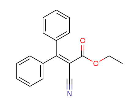 Molecular Structure of 5232-99-5 (2-Propenoic acid,2-cyano-3,3-diphenyl-, ethyl ester)