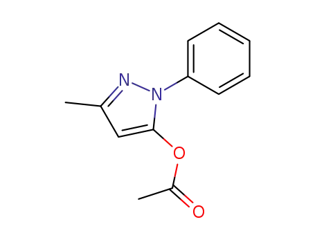 Molecular Structure of 138853-66-4 (1H-Pyrazol-5-ol, 3-methyl-1-phenyl-, acetate (ester))