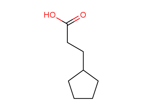 Molecular Structure of 140-77-2 (3-Cyclopentylpropionic acid)