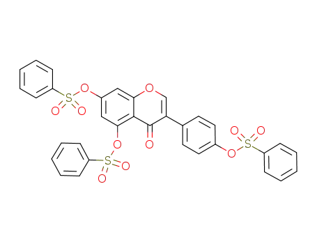 3-(4-benzenesulfonyloxyphenyl)-5,7-bis(benzenesulfonyloxy)-4H-chromen-4-one