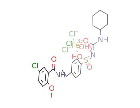 [Fe(glibenclamide)Cl3(H2O)]