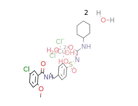[Cu(glibenclamide)Cl2(H2O)2]*2H2O