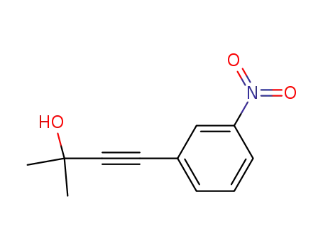 Molecular Structure of 33432-52-9 (2-Methyl-4-(3-nitrophenyl)-3-butyn-2-ol)