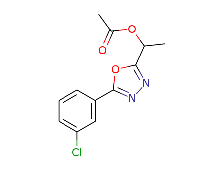 1-[5-(3-chlorophenyl)-1,3,4-oxadiazol-2-yl]ethyl acetate