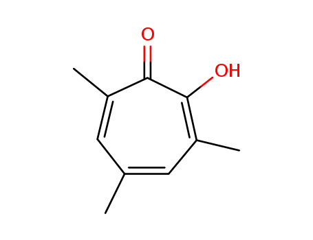 Molecular Structure of 2885-58-7 (2,4,6-Cycloheptatrien-1-one, 2-hydroxy-3,5,7-trimethyl-)