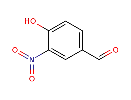 Molecular Structure of 3011-34-5 (4-Hydroxy-3-nitrobenzaldehyde)